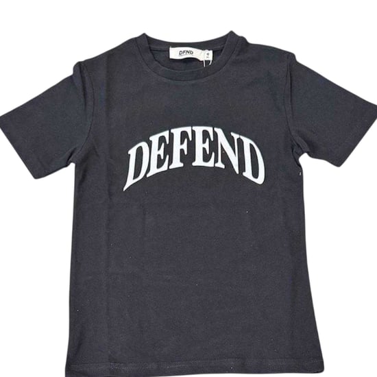 DFND London Set med T-shirt och shorts med logotyp för barn (Svart) - Image 3