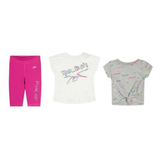 Reebok Set met logo-shirt en -broek voor kinderen (Roze/Wit/Grijs) - Image 1