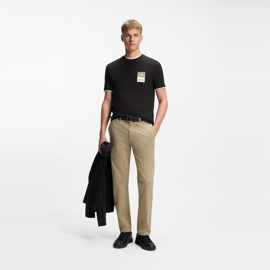 Men's Boss Te Plain 10276582 01 Polo Shirt in Black - Image 5