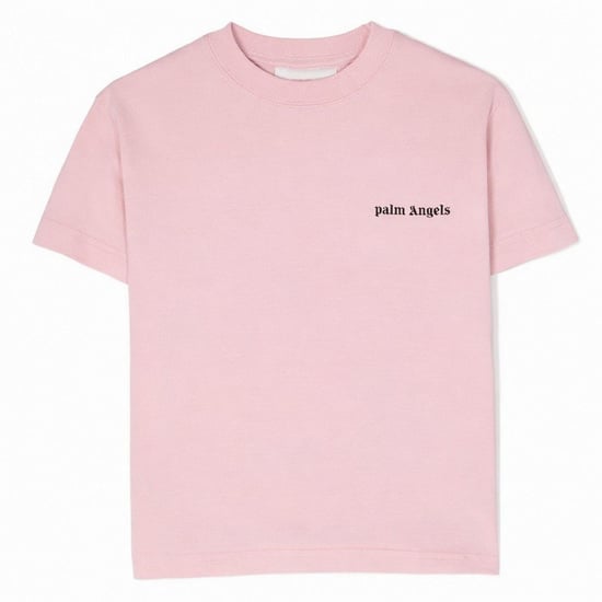 Boys Palm Angels Unisex Kids Logo Short Sleeve T-Shirt in Rose Pink Black - Image 1