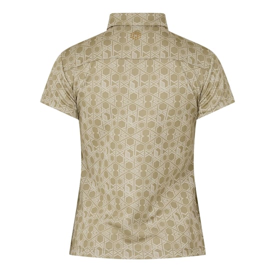 Women's Puma Golf Ss Polo Womens in Beige - Image 2