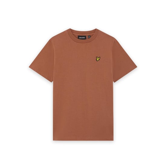Boys Lyle And Scott Script Embroidered Regular Fit T-Shirt in Brick - Image 1
