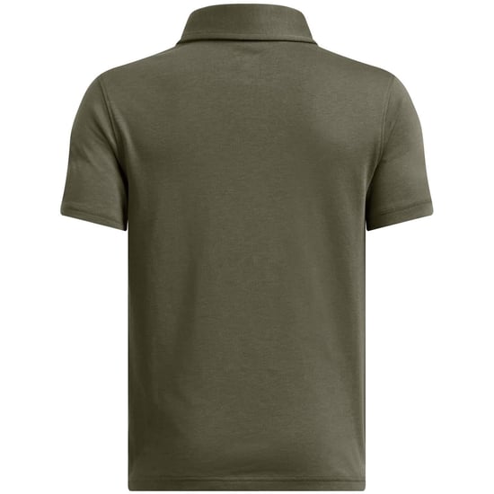 Boys Under Armour B Icon Regular Fit Polo Shirt in Marine OD Green - Image 2