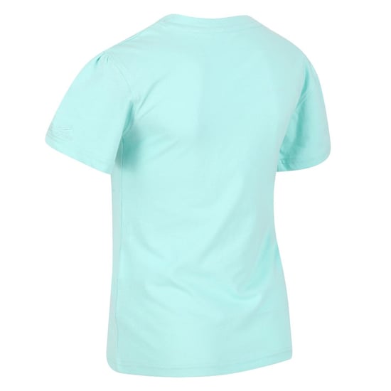Boys Regatta Bosleyv Embossed Logo Crew Neck Short Sleeve T-Shirt in Aruba Blue - Image 4