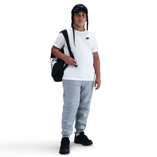 Boys Nike K Nsw T Emb Fut in White - Image 3