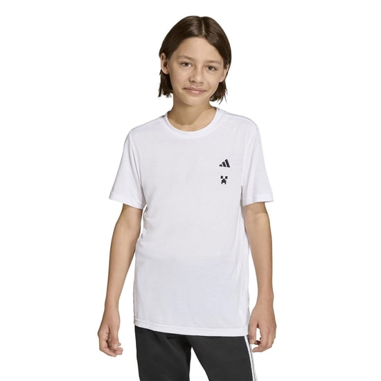 Boys adidas J Mc Tr Tee in White - Image 4