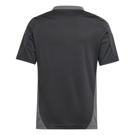 Boys adidas C Trjersey T-Shirt Unisex Kids in Black/Dark Grey - Image 2