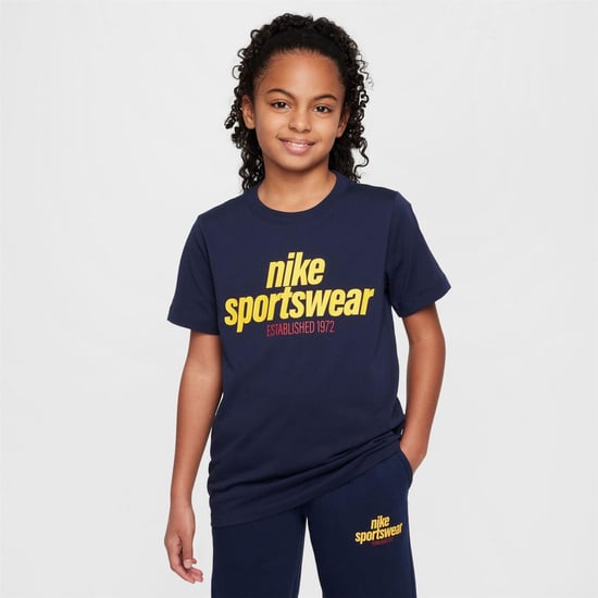 Boys Nike K NSW T Clb FAM in Obsidian - Image 1