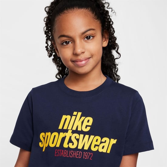 Boys Nike K NSW T Clb FAM in Obsidian - Image 3
