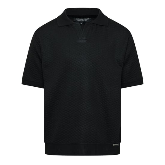 Men's Duck and Cover Morwin Polo Shr in Black - Image 1