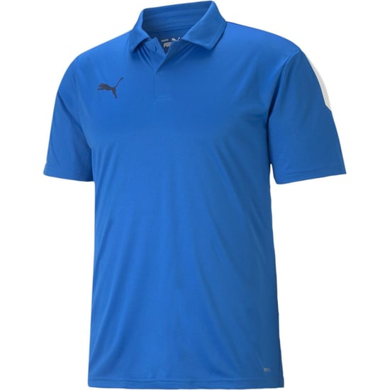 Men's Puma Teamliga Sideline Polo Shirt in Elec Blue/White - Image 1