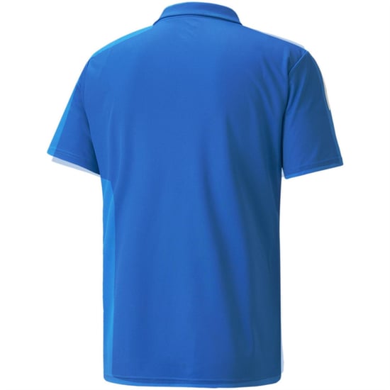 Men's Puma Teamliga Sideline Polo Shirt in Elec Blue/White - Image 2