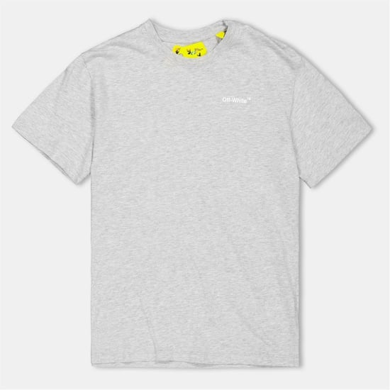 Boys Off White Monster Lettering Regular Fit T-Shirt in Grey Multi - Image 1