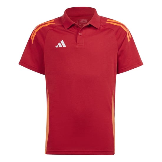 Boys adidas Tiro24 C Poloy Polo Shirt Unisex Kids in Power Red - Image 1