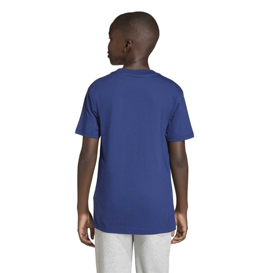 Boys adidas J Bl Tee 160 Jn99 in Dark Blue/Semi - Image 3