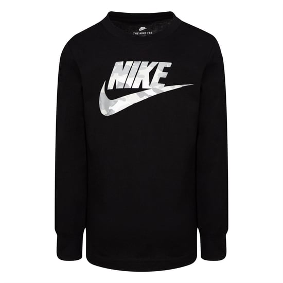 Boys Nike Camo Futura Ss in Black - Image 1