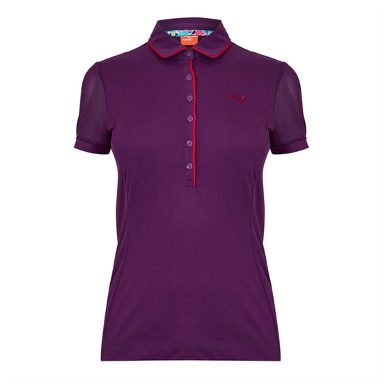 Women's Puma Golf Novely Sleeve Polo Womens in Purple - Image 1