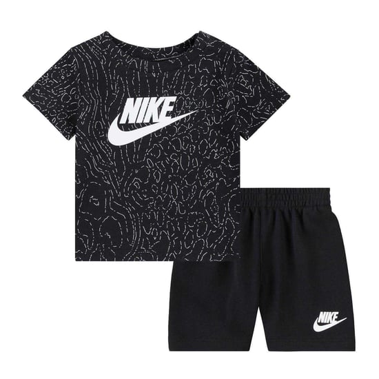 Nike Baby Genie-set met T-shirt en korte broek met logo (Zwart) - Image 1