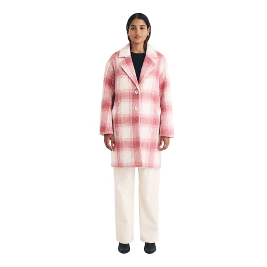 Hugo Dames Geruite Jas (Roze) - Image 3