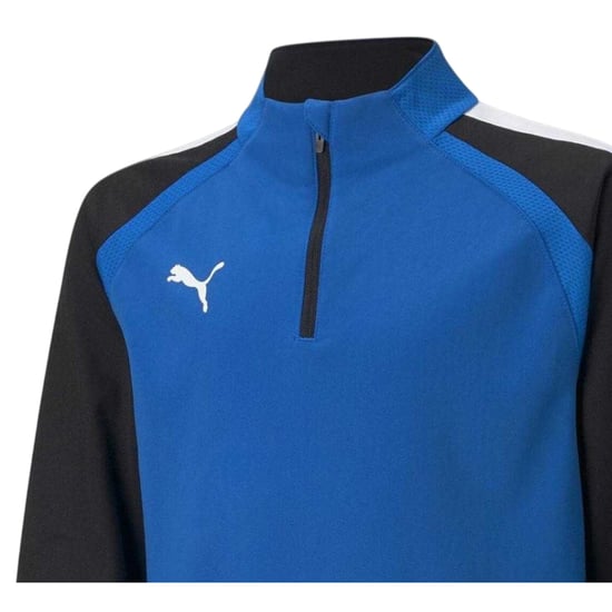 Puma TeamLIGA fleecejack met kwartrits voor kinderen (Blauw) - Image 3