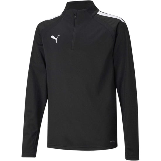 Puma TeamLIGA fleecejack met kwartrits voor kinderen (Zwart) - Image 1