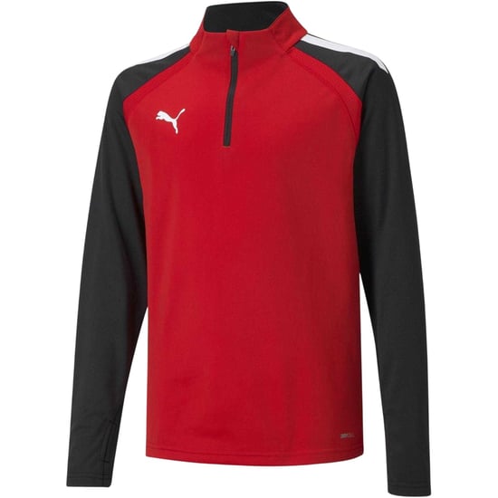 Puma TeamLIGA fleecejack met kwartrits voor kinderen (Rood) - Image 1