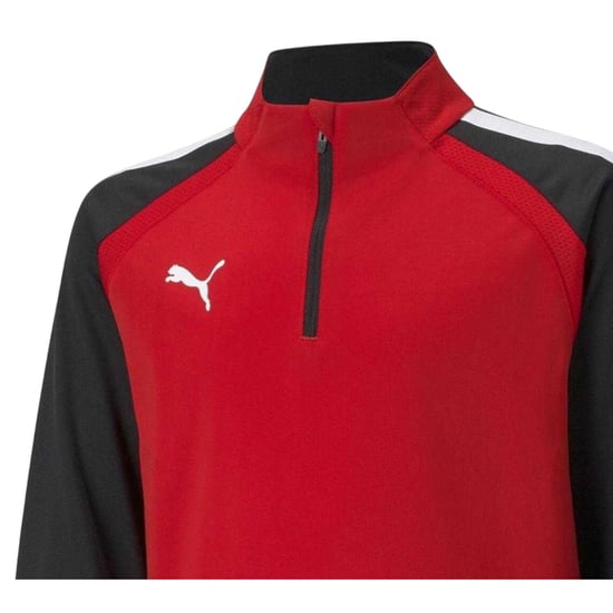 Puma TeamLIGA fleecejack met kwartrits voor kinderen (Rood) - Image 3