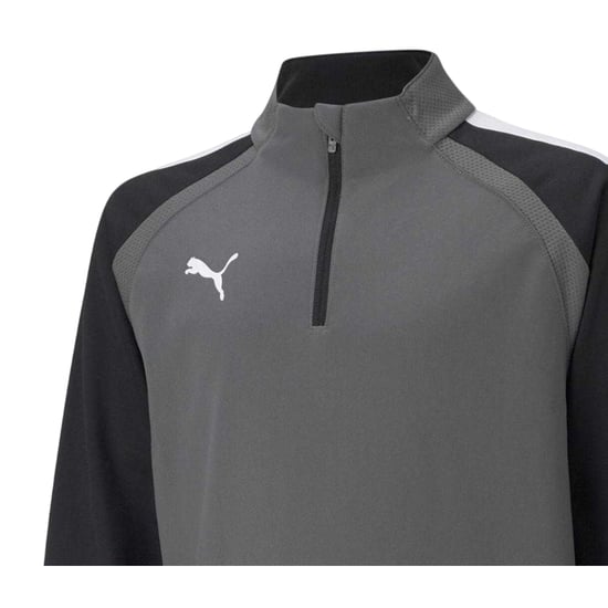 Puma TeamLIGA fleecejack met kwartrits voor kinderen (Grijs) - Image 3