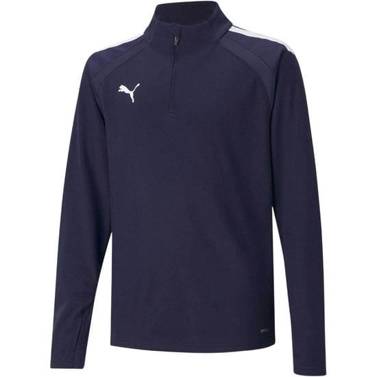 Puma TeamLIGA fleecejack met kwartrits voor kinderen (Marine) - Image 1