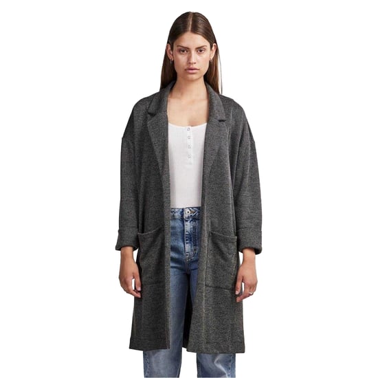 Pieces Dames Notch Neck Relaxed Fit Jas (Donkergrijs) - Image 4