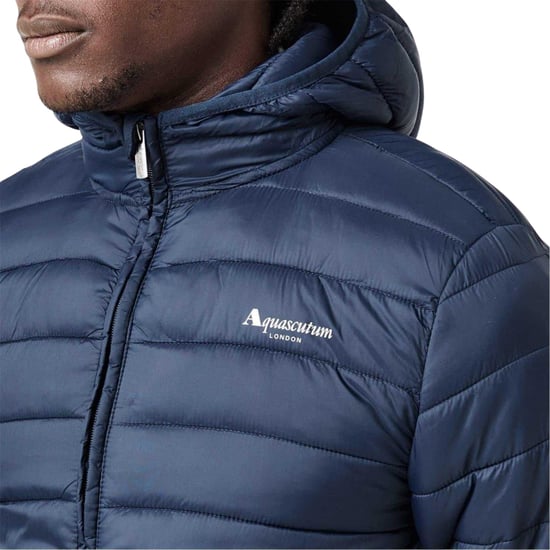 Aquascutum Heren Logo Puffer Jacket (Marineblauw) - Image 3