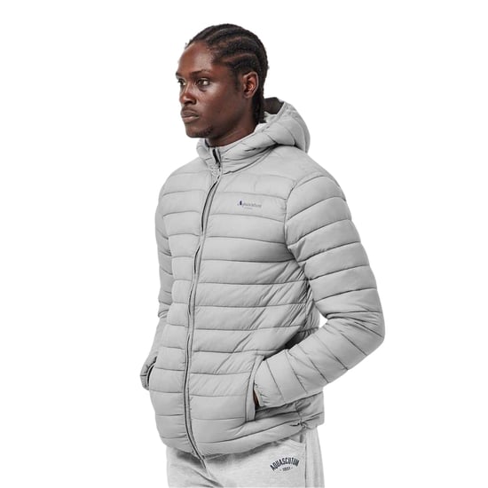 Aquascutum Heren Logo Puffer Jas (Grijs) - Image 4