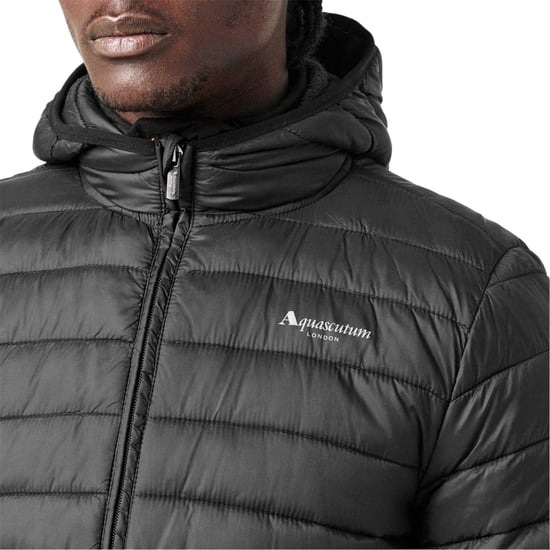 Aquascutum Heren Logo Puffer Jacket (Zwart) - Image 4