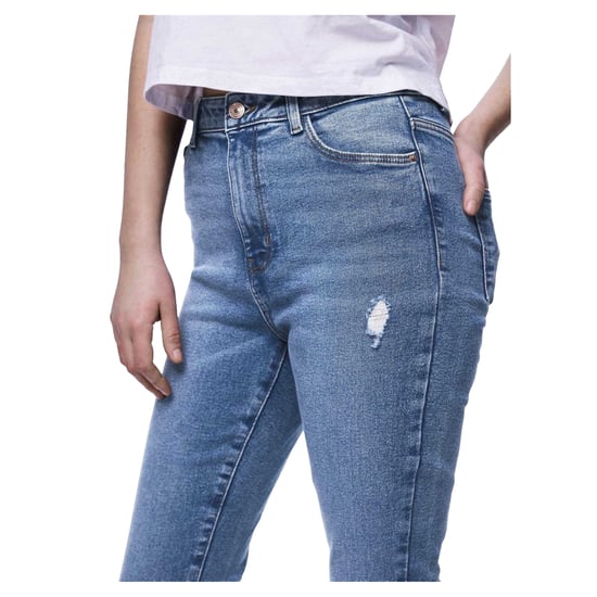 Pieces Skinny jeans met verweerde look voor dames (Blauwe Denim) - Image 3