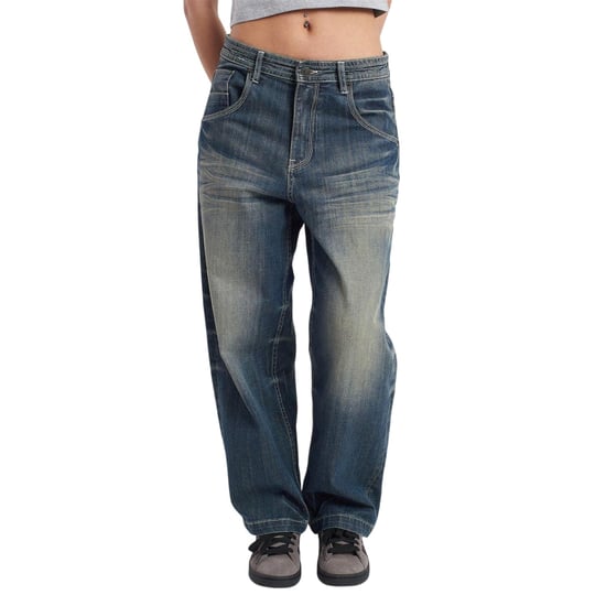 The Ragged Priest Unisex Adult Rag Bleacher Big Denim Baggy Jeans (Blue) - Image 1