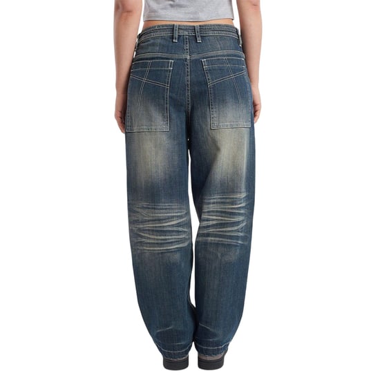 The Ragged Priest Unisex Adult Rag Bleacher Big Denim Baggy Jeans (Blue) - Image 2
