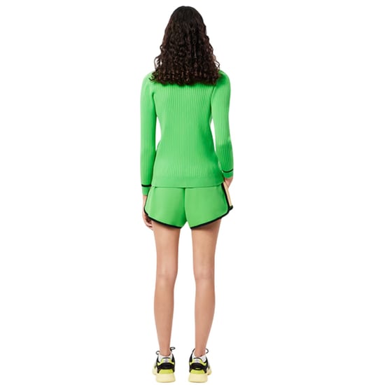 Lacoste Dames Katoenen Gecombineerde Shorts (Groen) - Image 2