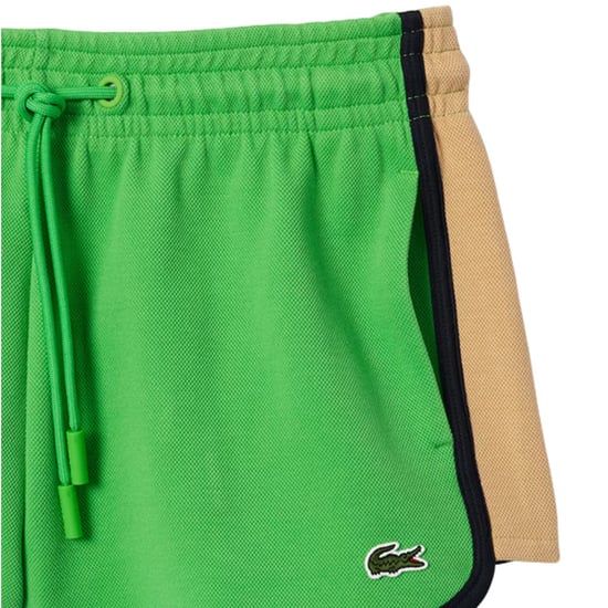 Lacoste Dames Katoenen Gecombineerde Shorts (Groen) - Image 4