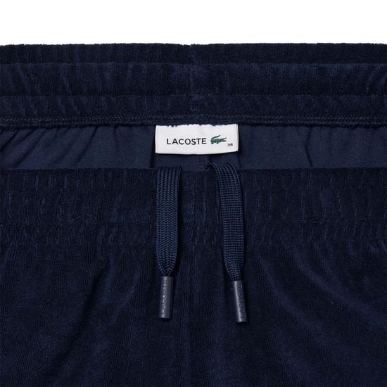 Lacoste Dames-frotteershort met contrasterende details (Blauw) - Image 2