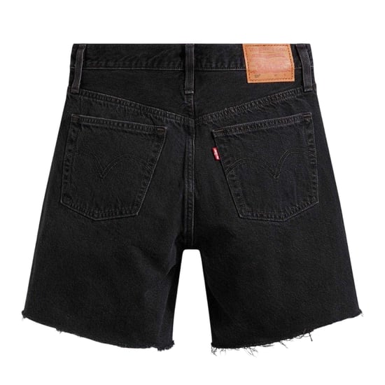 Levis Dames/Dames 501 Mid Thigh Shorts (Zwart) - Image 2