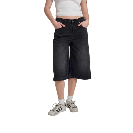 The Ragged Priest Womens/Ladies Release Denim Shorts (Charcoal) - Image 1