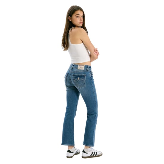True Religion Womens/Ladies Flap Pocket Flared Jeans (Medium Blue) - Image 4