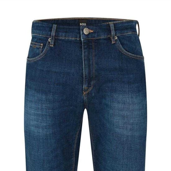 Boss Mens Maine3 Denim Tapered Jeans (Navy) - Image 2