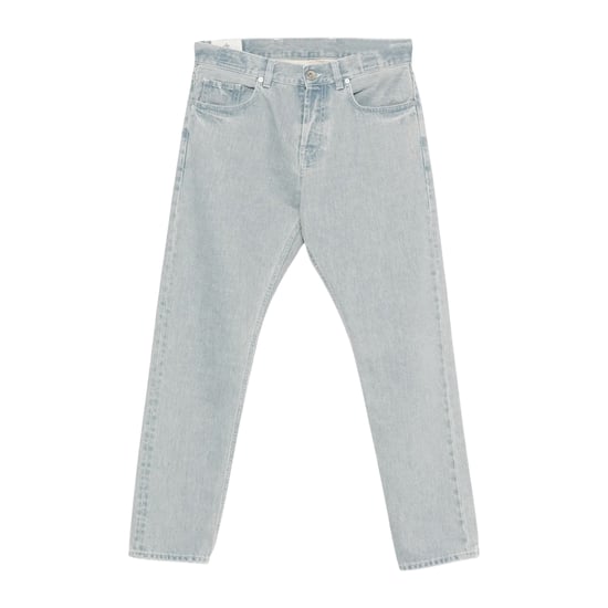 Off White Lichtgekleurde rechte jeans voor dames (Blauw/Wit) - Image 1