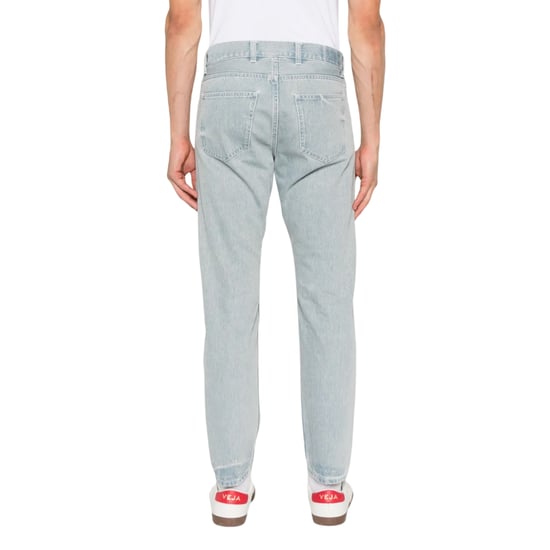 Off White Lichtgekleurde rechte jeans voor dames (Blauw/Wit) - Image 2