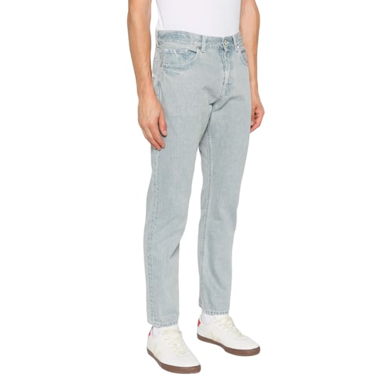 Off White Lichtgekleurde rechte jeans voor dames (Blauw/Wit) - Image 3