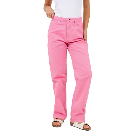 Brave Soul Para-jeans met middelhoge taille en rechte pijpen voor dames (Fuchsia) - Image 2