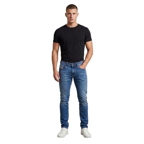 Diesel Heren Denim Midden Hoogrecht Jeans (Blauwe Denim) - Image 4