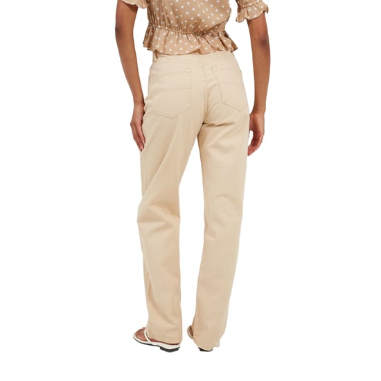 Brave Soul Para-jeans met middelhoge taille en rechte pijpen voor dames (Zand) - Image 3