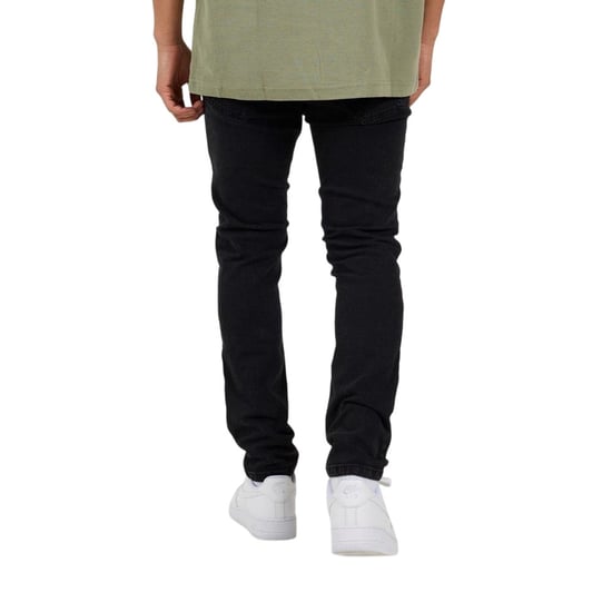 Brave Soul Heren Elba Denim Biker Slim Jeans (Zwart) - Image 2